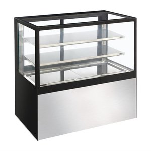 Polar Refrigeration  Refrigerated Display Rectangular, 385 L, from 2°C to 8°C, Stationary, Black-Silver