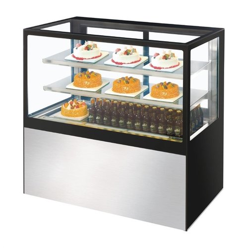 Polar Refrigeration  Refrigerated Display Rectangular, 385 L, from 2°C to 8°C, Stationary, Black-Silver Polar Refrigeration  Refrigerated Display Rectangular, 385 L, from 2°C to 8°C, Stationary, Black-Silver