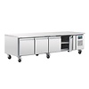 Polar Refrigeration  Four Door Refrigerated Table 420 L, from -2 °C to 8 °C, Side-Mounted Compressor