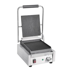 Buffalo Single Cast Iron Contact Grill, Grooved Grill Plate, 210 x 226 mm, 1,5 kW Buffalo Single Cast Iron Contact Grill, Grooved Grill Plate, 210 x 226 mm, 1,5 kW