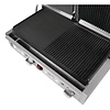 Buffalo Double Cast Iron Contact Grill, 1/2 Smooth 1/2 Grooved Plate, 210 x 226 mm, 2,9 kW