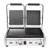 Buffalo Double Cast Iron Contact Grill, 1/2 Smooth 1/2 Grooved Plate, 210 x 226 mm, 2,9 kW