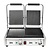 Buffalo Double Cast Iron Contact Grill, 1/2 Smooth 1/2 Grooved Plate, 210 x 226 mm, 2,9 kW