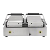 Buffalo Double Cast Iron Contact Grill, 1/2 Smooth 1/2 Grooved Plate, 210 x 226 mm, 2,9 kW