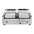 Buffalo Double Cast Iron Contact Grill, 1/2 Smooth 1/2 Grooved Plate, 210 x 226 mm, 2,9 kW