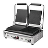 Buffalo Double Cast Iron Contact Grill, 1/2 Smooth 1/2 Grooved Plate, 210 x 226 mm, 2,9 kW