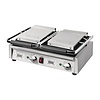 Buffalo Double Cast Iron Contact Grill, 1/2 Smooth 1/2 Grooved Plate, 210 x 226 mm, 2,9 kW
