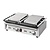 Buffalo Double Cast Iron Contact Grill, 1/2 Smooth 1/2 Grooved Plate, 210 x 226 mm, 2,9 kW