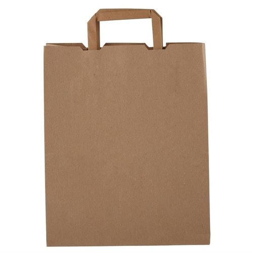 Vegware Compostable Recycled Paper Carrier Bags Large (Pack of 250) Vegware Compostable Recycled Paper Carrier Bags Large (Pack of 250)