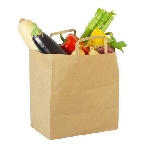Vegware Compostable Recycled Paper Carrier Bags Large (Pack of 250) Vegware Compostable Recycled Paper Carrier Bags Large (Pack of 250)