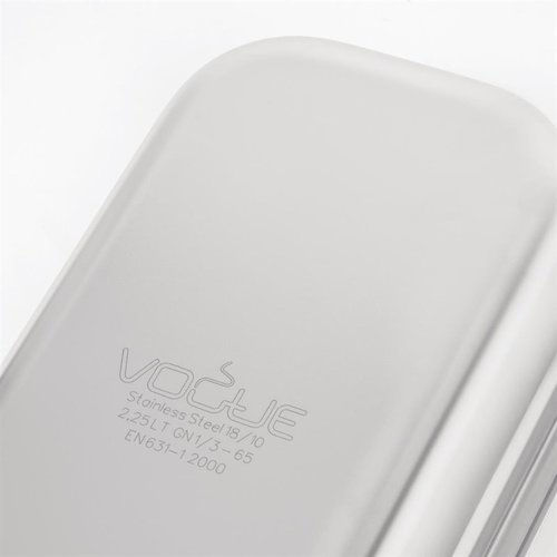 Vogue Stainless Steel Gastronorm Pan 1/3 65 mm Vogue Stainless Steel Gastronorm Pan 1/3 65 mm