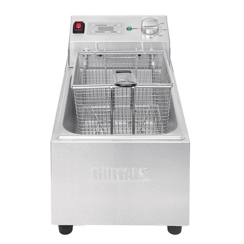 Buffalo Frytownica elektryczna nastawna 5 L, 2,8 kW z zegarem cyfrowym Buffalo Frytownica elektryczna nastawna 5 L, 2,8 kW z zegarem cyfrowym