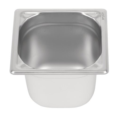 Vogue Stainless Steel Gastronorm Pan 1/6 150 mm Vogue Stainless Steel Gastronorm Pan 1/6 150 mm