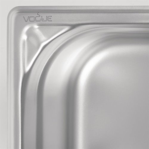 Vogue Stainless Steel Gastronorm Pan 1/6 150 mm Vogue Stainless Steel Gastronorm Pan 1/6 150 mm