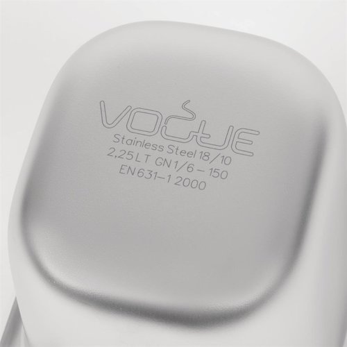 Vogue Stainless Steel Gastronorm Pan 1/6 150 mm Vogue Stainless Steel Gastronorm Pan 1/6 150 mm