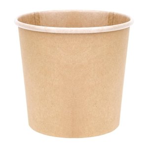 Fiesta Green Biodegradowalne, papierowe pokrywki pojemników na zupę 118mm (Zestaw 500 sztuk)