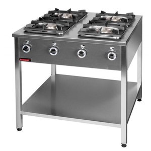 XXLselect Gas Cooker with 4 Burners with Open Base, 30 kW XXLselect Gas Cooker with 4 Burners with Open Base, 30 kW