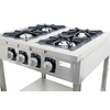 Resto Quality Gas Cooker with 4 Burners on an Open Base, 32,8 kW