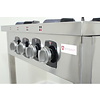 Resto Quality Gas Cooker with 4 Burners on an Open Base, 32,8 kW