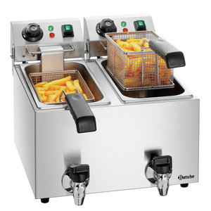 Bartscher 2-Tank Countertop Electric Fryer 2 x 4 L, 4 kW Bartscher 2-Tank Countertop Electric Fryer 2 x 4 L, 4 kW