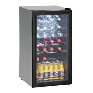 Bartscher Single Hinged Door Back Bar Cooler 88 L, from 2 °C to 10 °C, Black Bartscher Single Hinged Door Back Bar Cooler 88 L, from 2 °C to 10 °C, Black