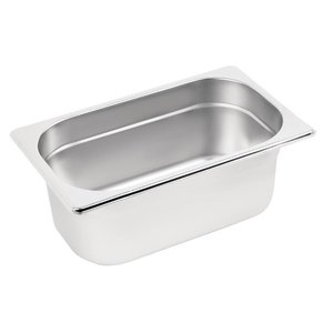 Vogue Stainless Steel Gastronorm Container 1/4 100 mm (Pack of 5) Vogue Stainless Steel Gastronorm Container 1/4 100 mm (Pack of 5)