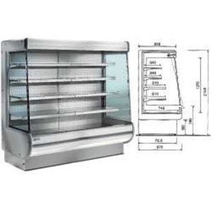 Diamond Wentylowany regał chłodniczy z agregatem | 1000x975x(H)2100 | +4° +6°