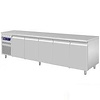 Diamond Five Door Refrigerated Table 700 L, from -2 °C to 8 °C, Side-Mounted Compressor, Ventilated