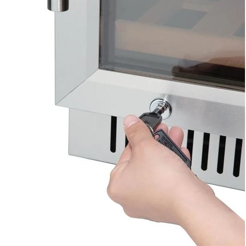 Polar Refrigeration Chłodziarka na wino podblatowa 1-drzwiowa 125L, 51 butelek od 5°C do 18°C, drzwi uchylne, srebrna Polar Refrigeration Chłodziarka na wino podblatowa 1-drzwiowa 125L, 51 butelek od 5°C do 18°C, drzwi uchylne, srebrna