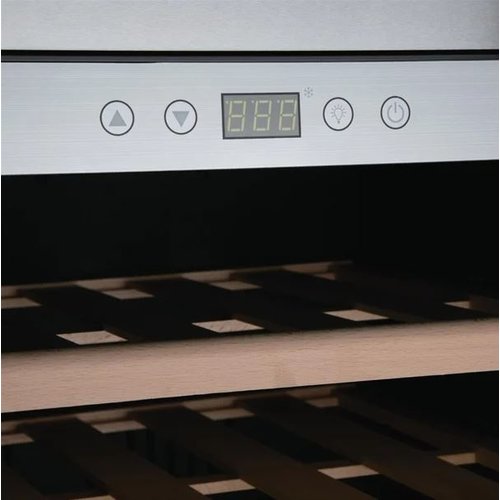 Polar Refrigeration Chłodziarka na wino podblatowa 1-drzwiowa 125L, 51 butelek od 5°C do 18°C, drzwi uchylne, srebrna Polar Refrigeration Chłodziarka na wino podblatowa 1-drzwiowa 125L, 51 butelek od 5°C do 18°C, drzwi uchylne, srebrna