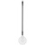 Hendi Aluminium Pizza Peel Ø230x1200 mm, Round, Black, Perforated
