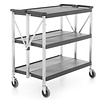 Hendi Stainless Steel 3 Tier Folding Service Trolley 930 x 500 x 880 mm Hendi Stainless Steel 3 Tier Folding Service Trolley 930 x 500 x 880 mm