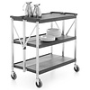 Hendi Stainless Steel 3 Tier Folding Service Trolley 930 x 500 x 880 mm Hendi Stainless Steel 3 Tier Folding Service Trolley 930 x 500 x 880 mm