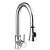 Hendi Stainless Steel Deck Mounted Kitchen Faucet with Swivel Spout 190 mm and Pull-out Tap, Height 370 mm