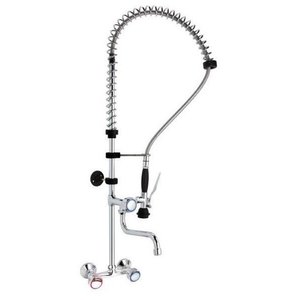 Hendi Wall Mounted Pre-Rinse Faucet with Spout, Height 1010 mm Hendi Wall Mounted Pre-Rinse Faucet with Spout, Height 1010 mm