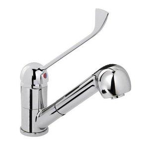 Hendi Stainless Steel Medical Deck Mounted Kitchen Faucet with Swivel Spout 230 mm and Pull-out Tap 1500 mm Hendi Stainless Steel Medical Deck Mounted Kitchen Faucet with Swivel Spout 230 mm and Pull-out Tap 1500 mm