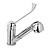 Hendi Stainless Steel Medical Deck Mounted Kitchen Faucet with Swivel Spout 230 mm and Pull-out Tap 1500 mm