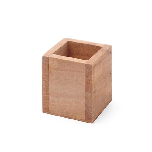 Hendi Drewniany pojemnik na sztuće 80x80x95 mm Hendi Drewniany pojemnik na sztuće 80x80x95 mm