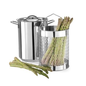 Hendi Stainless Steel Asparagus Pot with Lid5,5 L Ø 160 mm Hendi Stainless Steel Asparagus Pot with Lid5,5 L Ø 160 mm