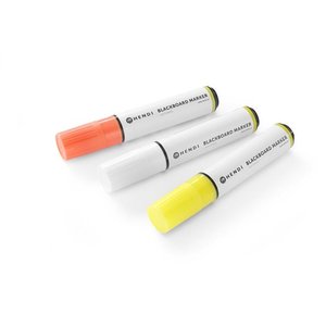 Hendi White, yellow, orange chalk markers - set of 3