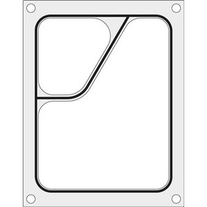 Hendi Mould for BOKAMA AG02E and AG02HD welding machine for a colt two-section tray 227x178 mm
