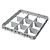 Cambro Nadstawka do koszy CAMBRO FULL DROP 500×500 mm szara, model E1 9 przegródek
