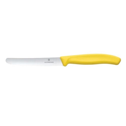 Victorinox Nóż do pomidorów, Swiss Classic z ząbkowanym ostrzem 110 mm, żółty Victorinox Nóż do pomidorów, Swiss Classic z ząbkowanym ostrzem 110 mm, żółty