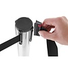 Hendi Barrier Post (h)935 mm, Silver with Black Tape 2700 mm
