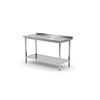 Hendi Wall-mounted work table with a shelf - screwed, with dimensions 800x700x850 mm