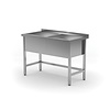 Hendi Table with a two-chamber pool - chamber height h = 300 mm, dimensions 1200x600x850 mm