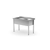 Hendi Table with a single-chamber pool - welded, dimensions 1000 x 700 x 850mm