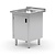 Hendi A table with a sink, a cabinet with hinged doors, dimensions 500x600x850 mm