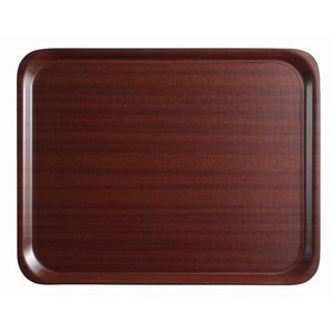 Cambro Serving tray CAMBRO Mykonos, non-slip, mahogany rectangular, 430x610 Cambro Serving tray CAMBRO Mykonos, non-slip, mahogany rectangular, 430x610