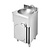 Monolith Freestanding washbasin, made of AISI 304, knee-operated, 400x400x (h) 850 mm